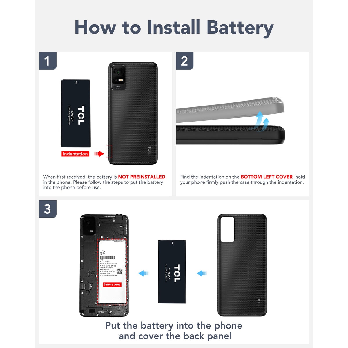 Unlocked Smartphone with 6.0" HD+ Display, 3+32GB, 3000mAh Battery, Android 13, Space Black A243631
