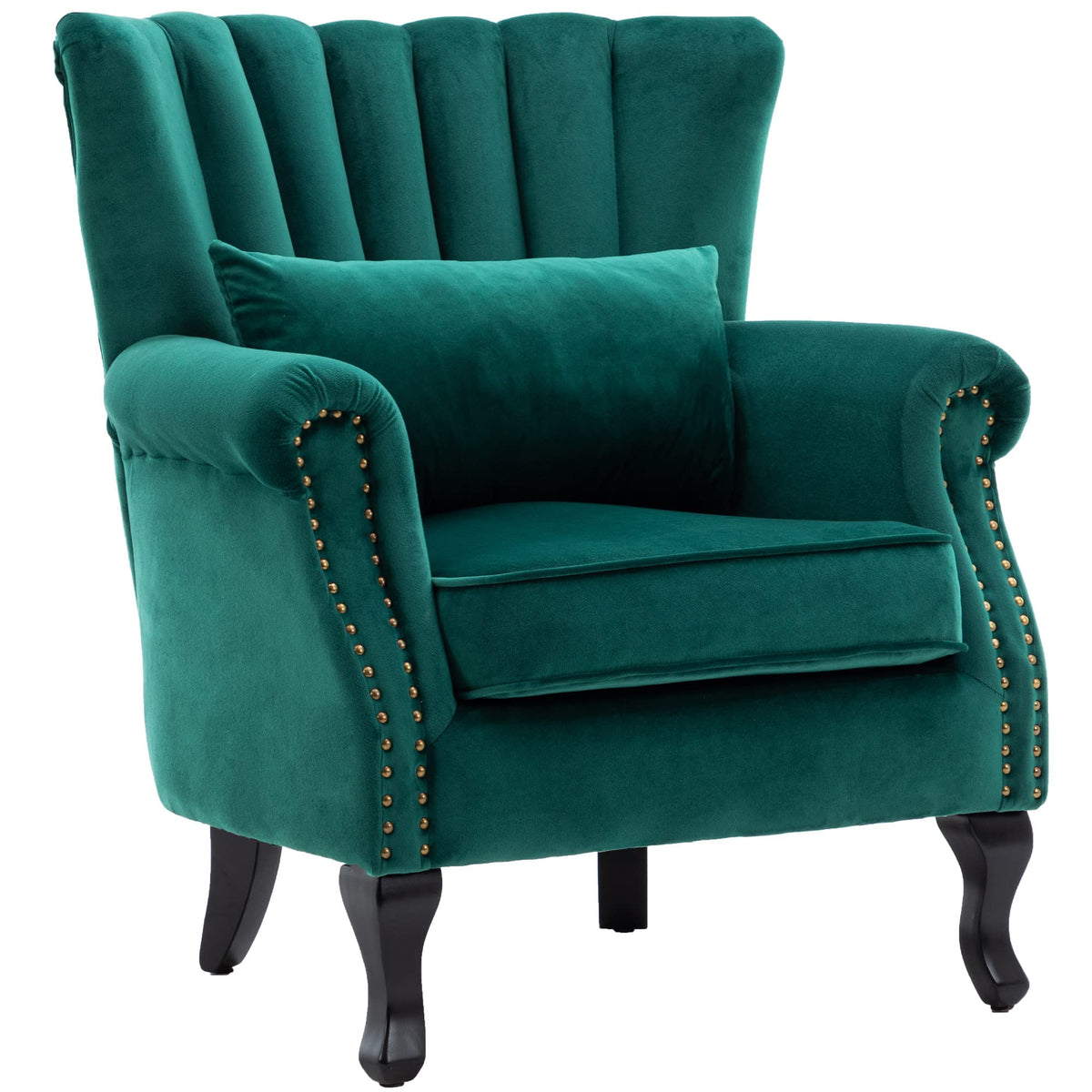 Velvet Accent Chairs Set of 2 Green X499813