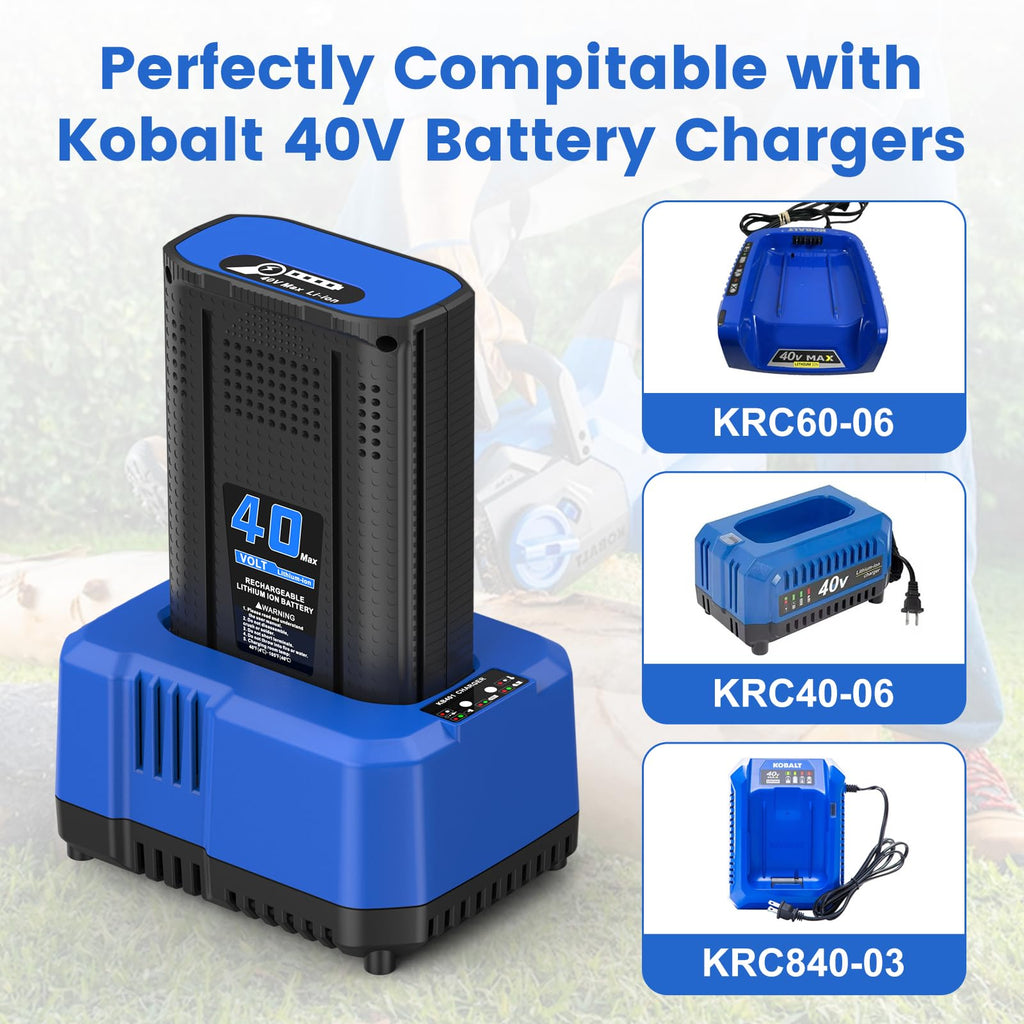 40V Battery with Charger Kit for Cordless Power Tools I69480