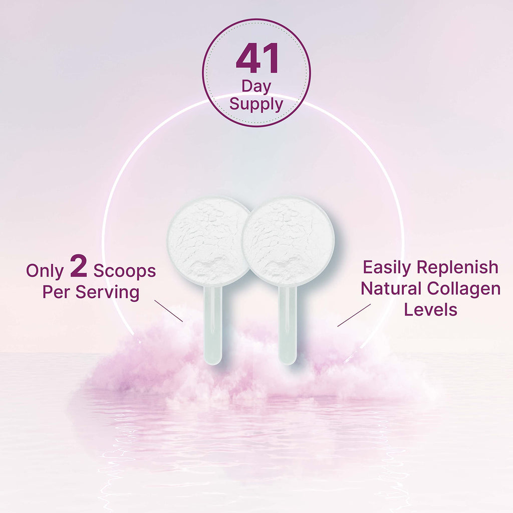 Multi Collagen Protein Powder, 1Lb Type I II III V X Peptides with Biotin Vitamin C & Hyaluronic Acid, Unflavored Z3106