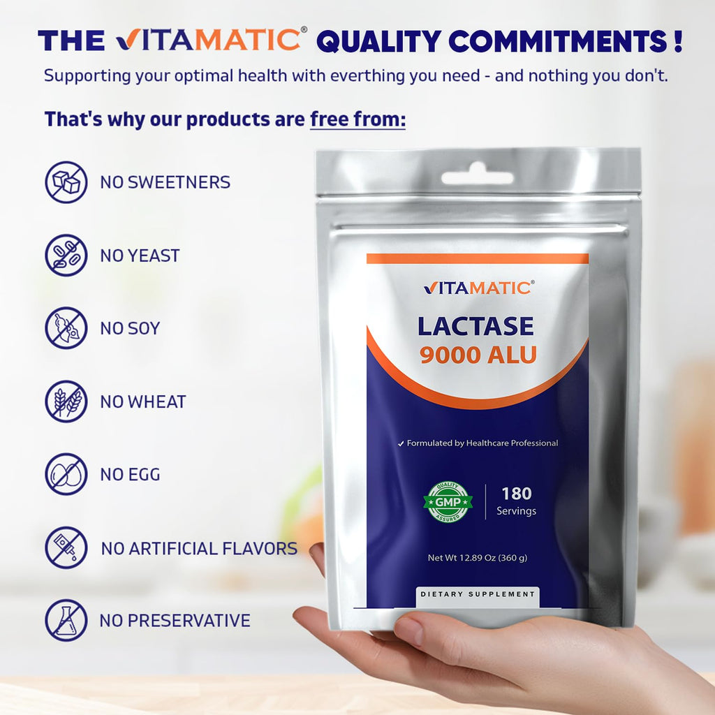 Lactase Enzyme Powder 9000 ALU 180 Servings Non-GMO Gluten Free C24797