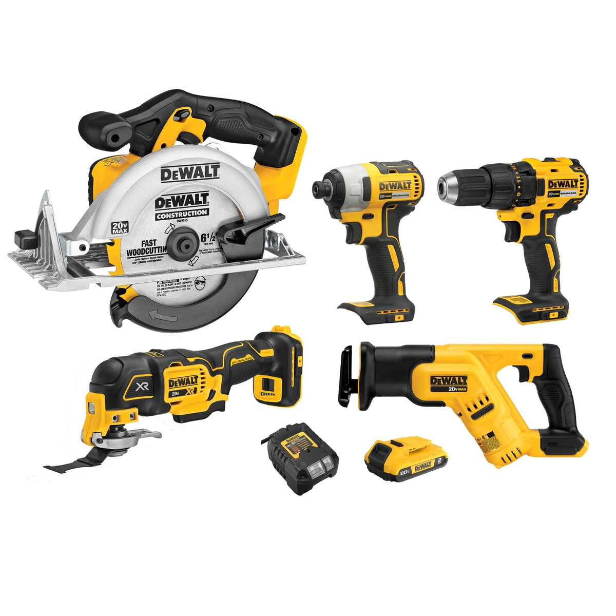 20V MAX 5-Tool Cordless Power Tools Combo Kit G4448