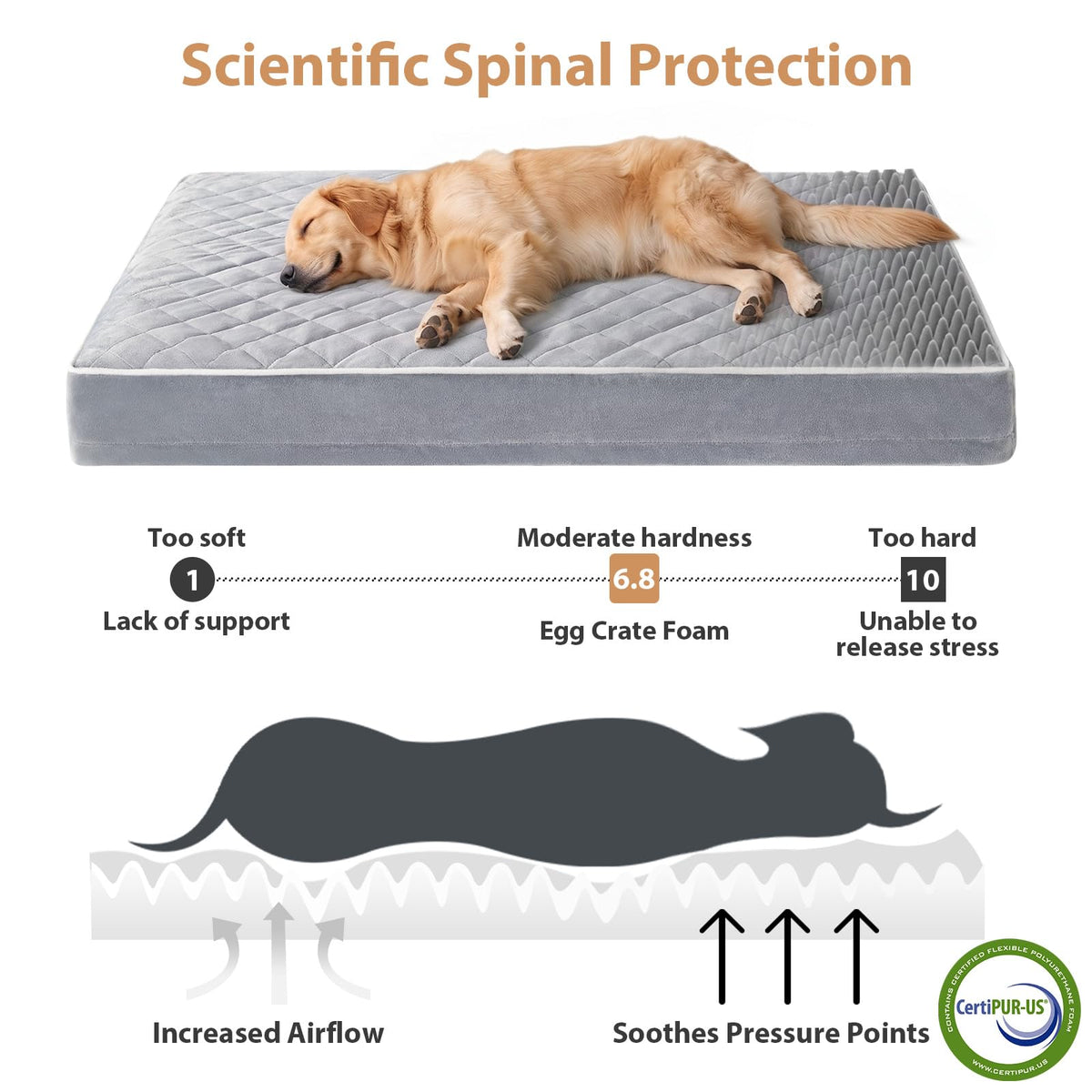 Waterproof Extra Large Orthopedic Dog Bed J386074