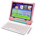 Kids Tablet 10 inch Octa-Core 30GB RAM 64GB ROM with Case Keyboard Mouse Stylus Pink E7008