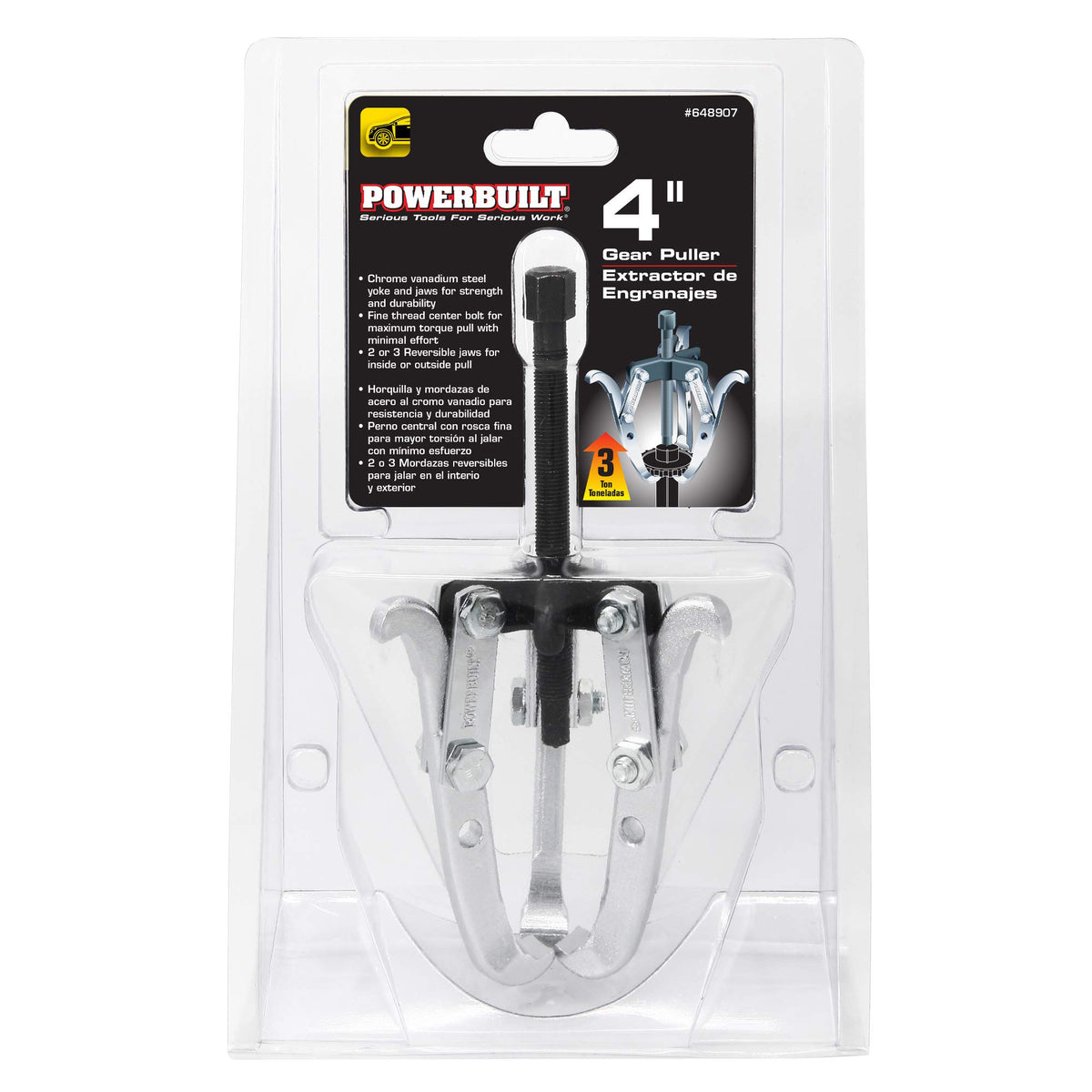 2/3 Jaw Reversible Gear Puller Set, 4-Inch Y920854