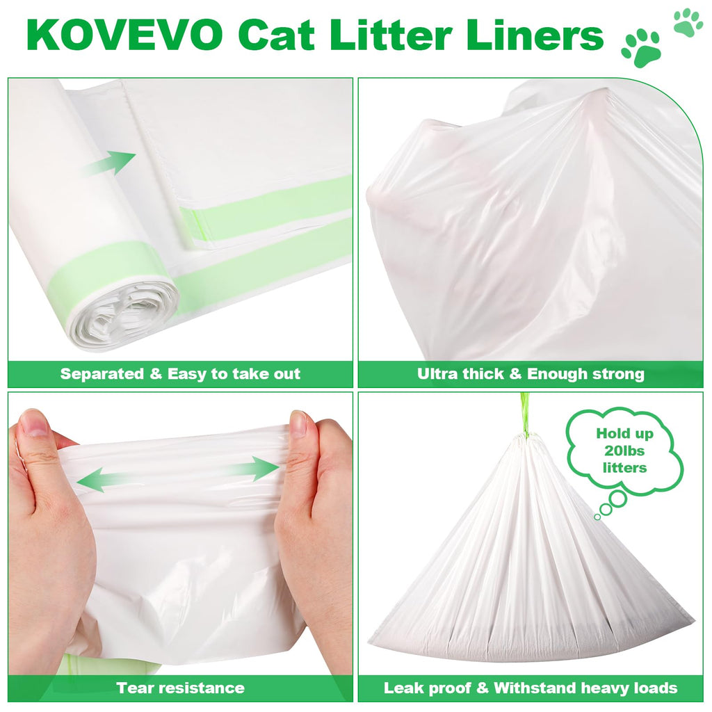 100 PCS Jumbo Cat Litter Box Liners 36"x19" F417