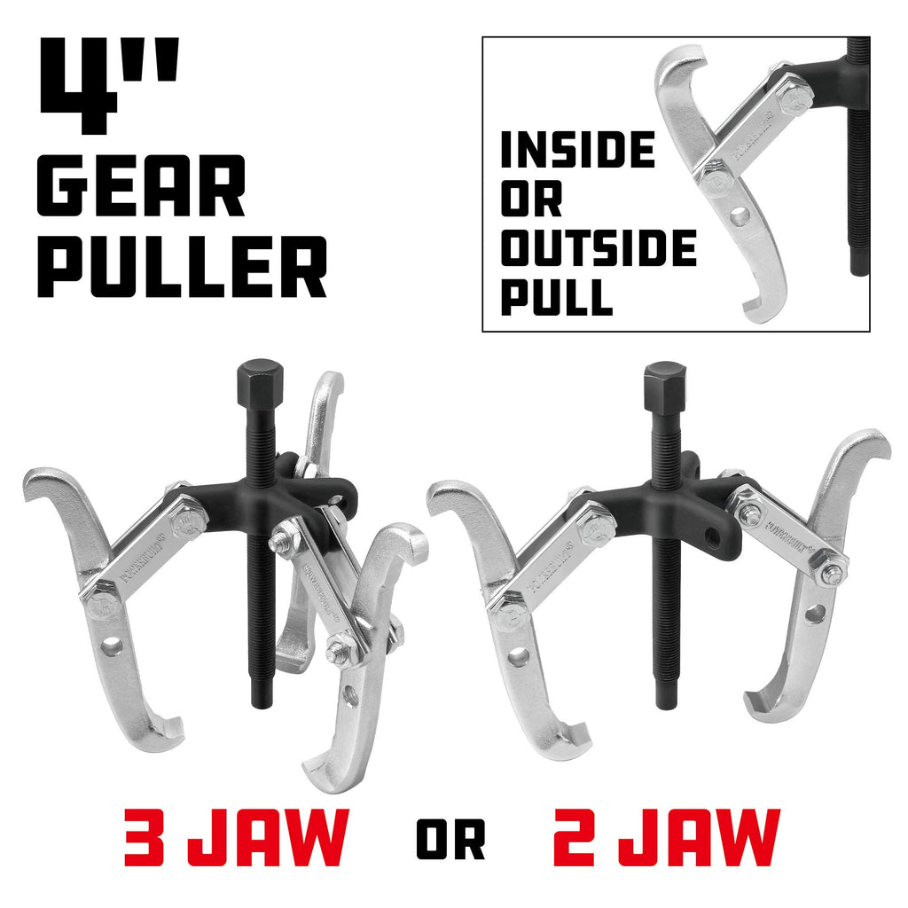 2/3 Jaw Reversible Gear Puller Set, 4-Inch Y920854