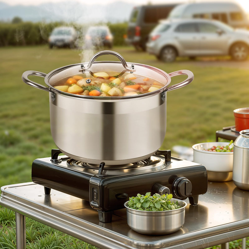 8 Quart Stainless Steel Induction Stock Pot G3389