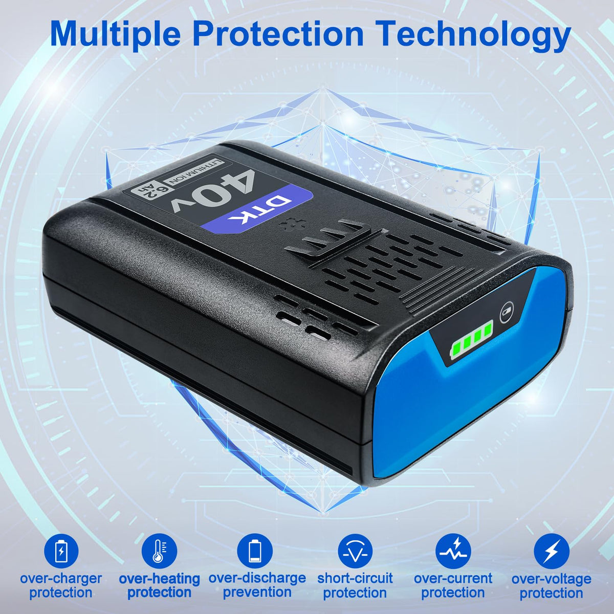 40V 6200mAh Cordless Power Tool Battery H703363