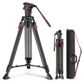 Carbon Fiber Video Camera Tripod with Fluid Head I346