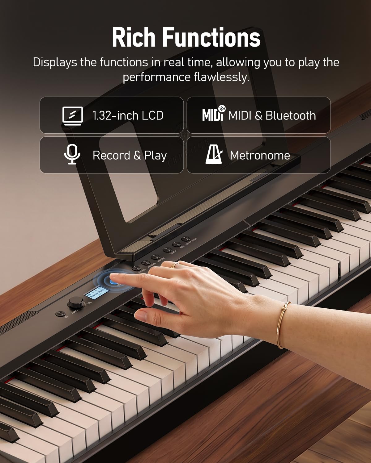 Folding 88-Key Weighted Digital Piano V969095