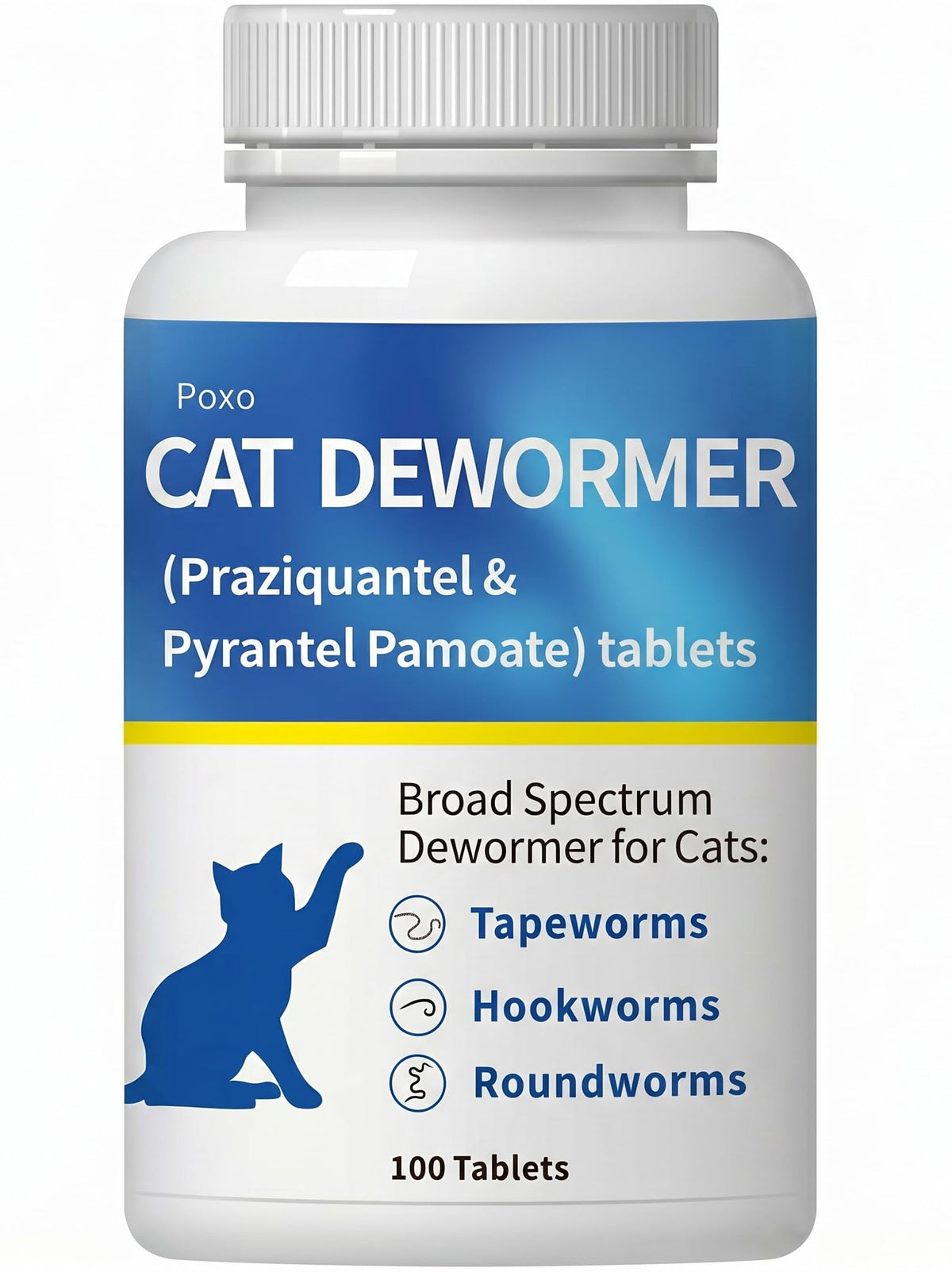 Broad Spectrum Dewormer Tablets for Cats and Kittens, 100 Tablets U36011