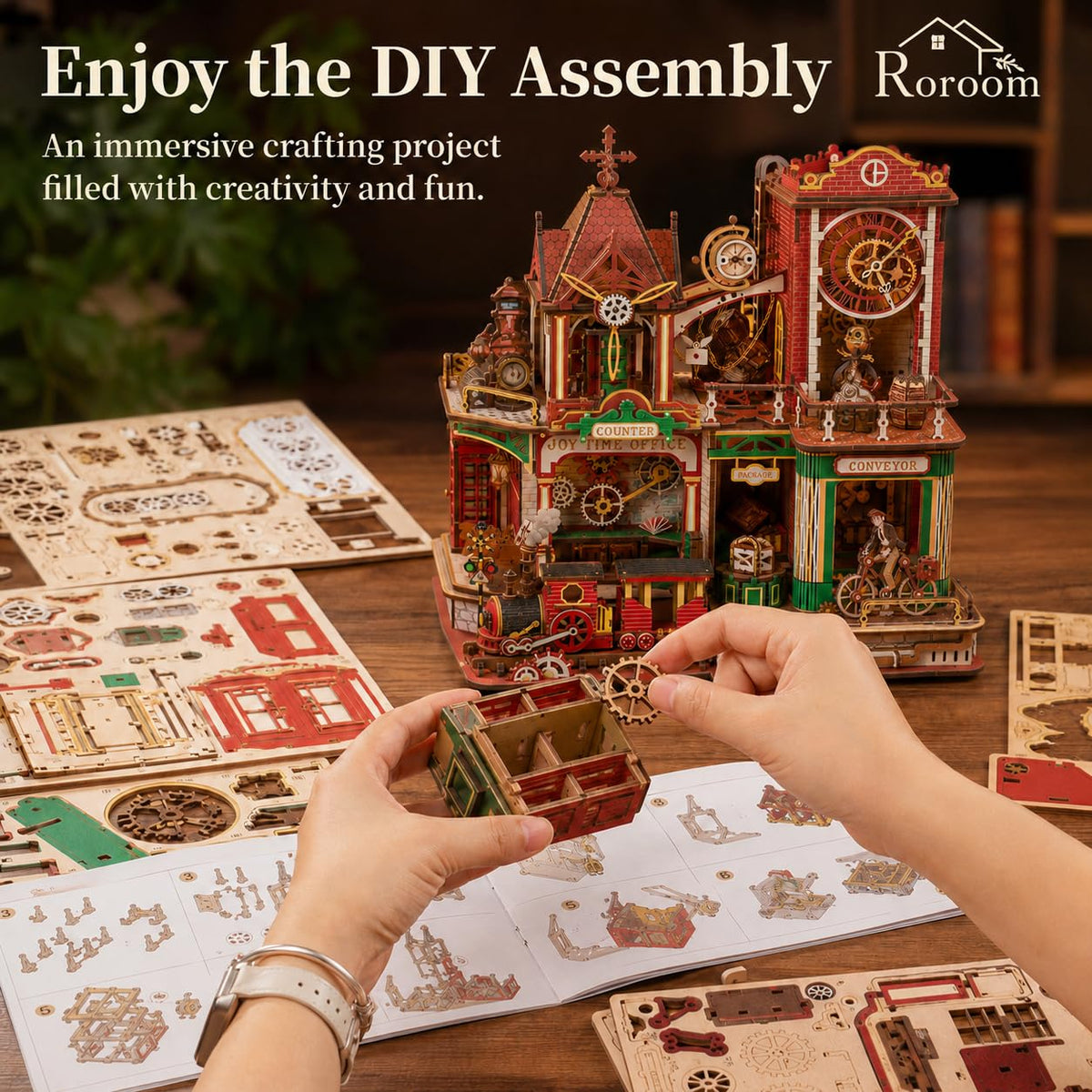 3D Wooden Puzzle 742pcs Wood Building Kit V158433