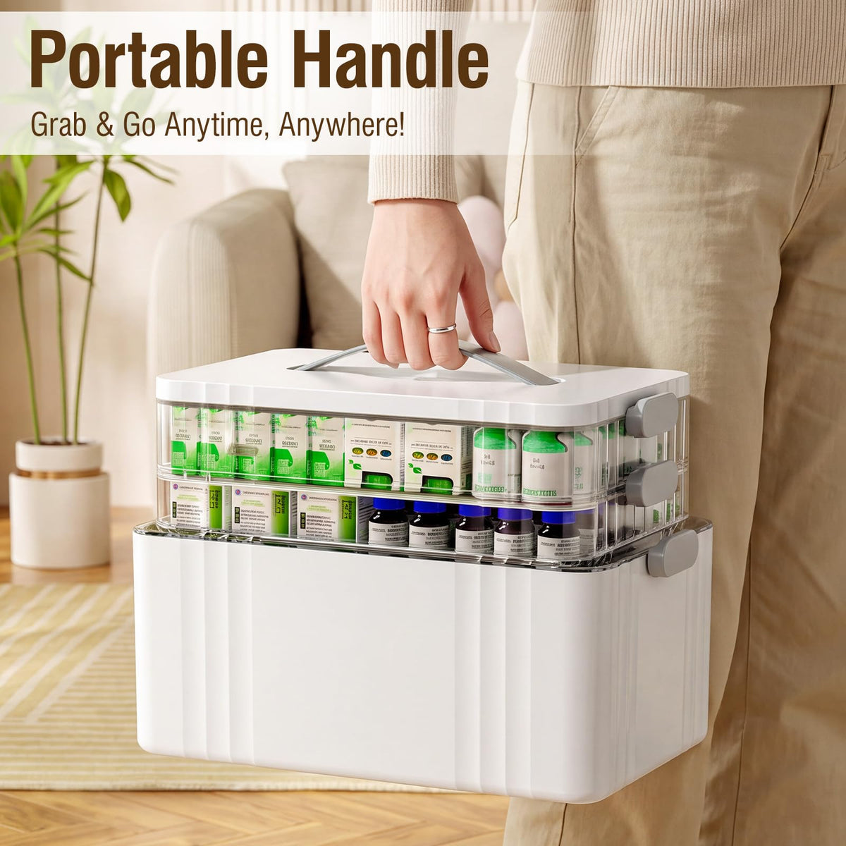 3-Tier Portable Medicine Organizer U554279