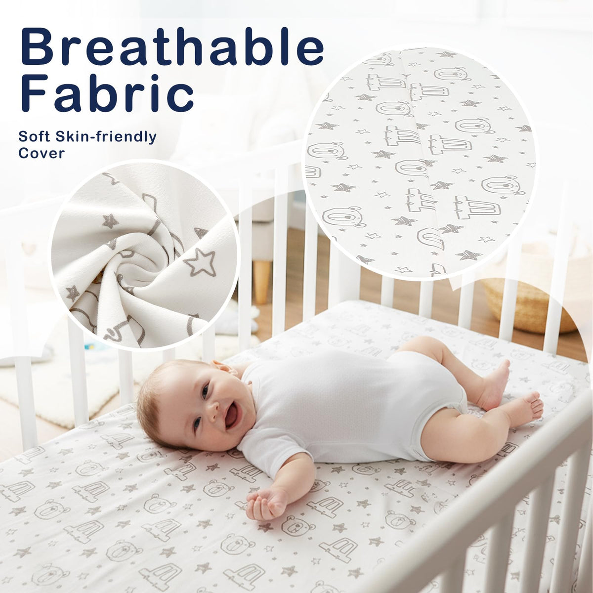 Trifold Pack and Play Mattress 38'' x 26'' x 3'' Memory Foam with Carry Bag T235