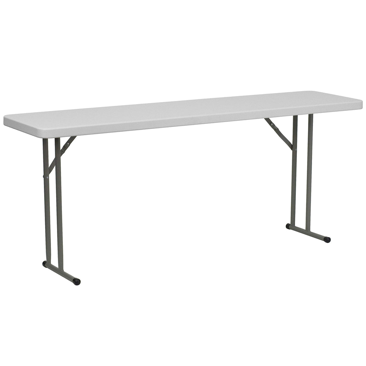 6-Foot Granite White Plastic Folding Training Table F507279
