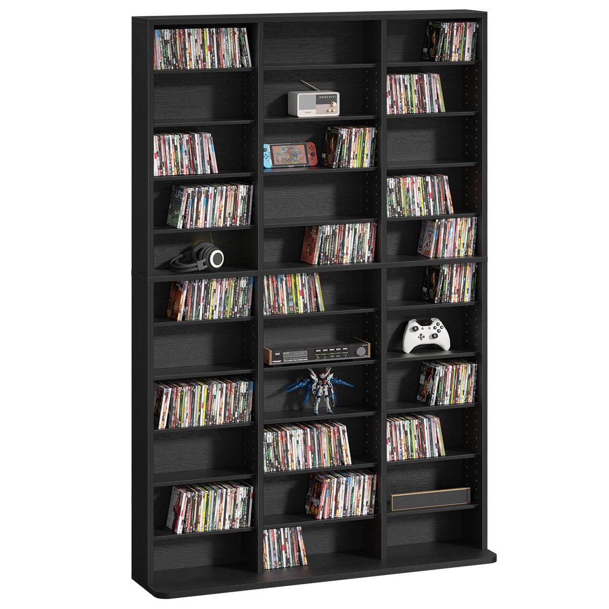Black 11 Tier Display Cabinet D6115