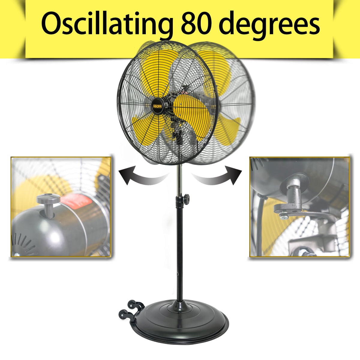 20 inch 3-Speed High Velocity Pedestal Fan J748220