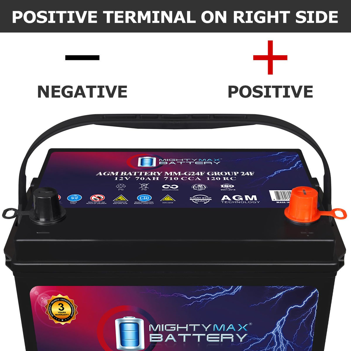 12V 70Ah AGM Replacement Battery G563695