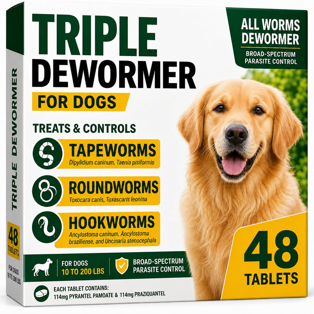 Pyrantel Pamoate and Praziquantel Dog Dewormer Tablet - 48 Tablets H382