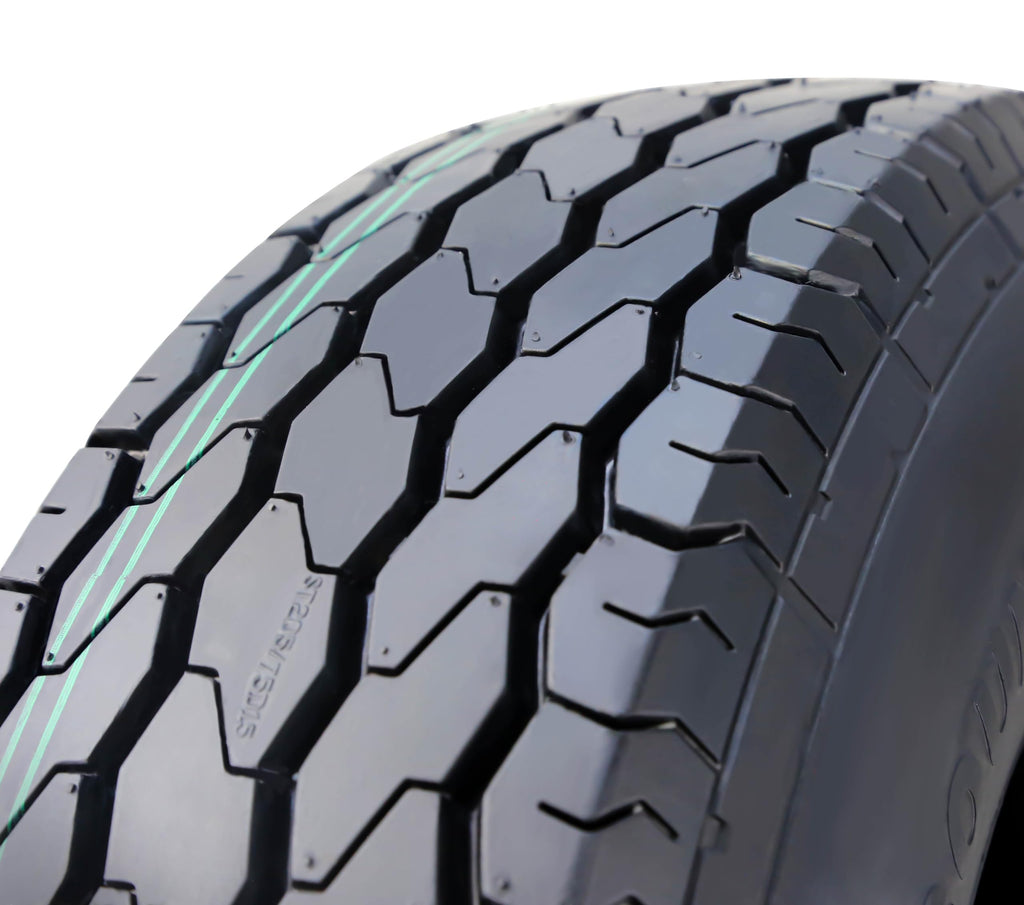 Trailer Tire Wheel ST205/75D15 6PR 101L 5X4.5 White Spoke Rim X434
