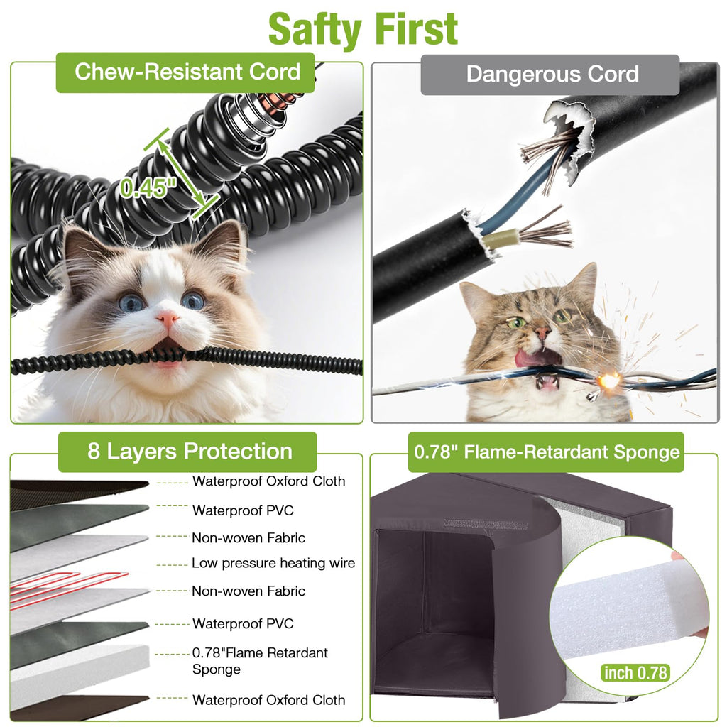 Heated Insulated Weatherproof Outdoor Cat House N7745