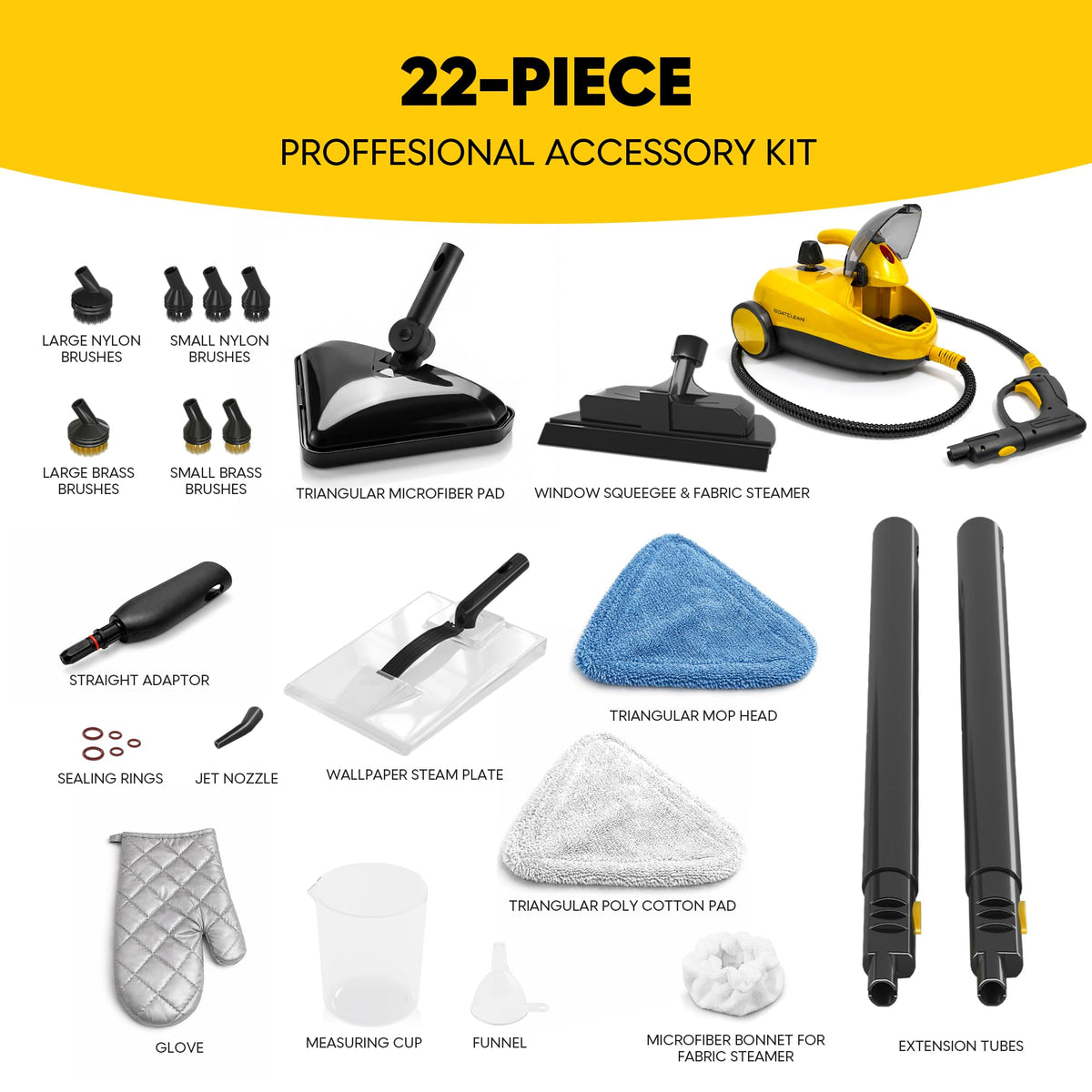 Heavy-Duty Steam Cleaner D27447