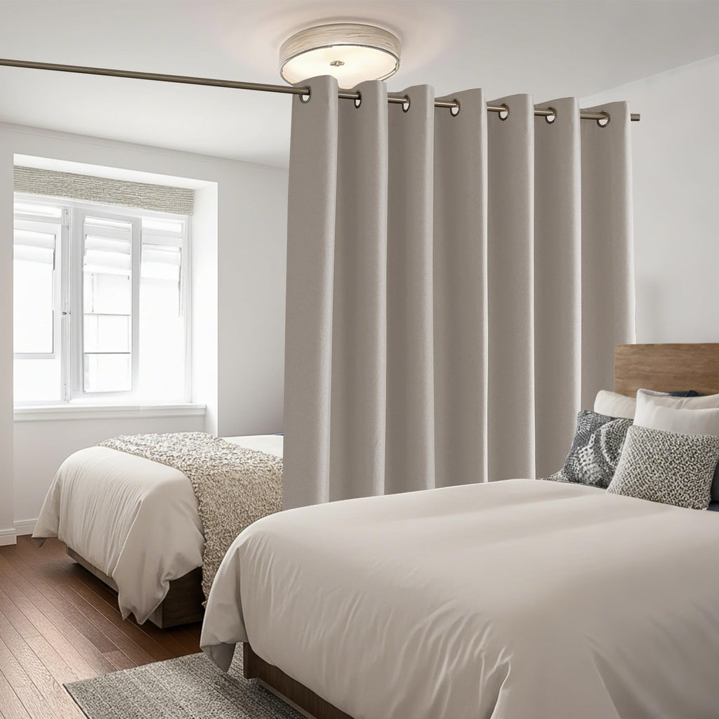 100% Blackout Linen Sliding Glass Door Curtains O145658