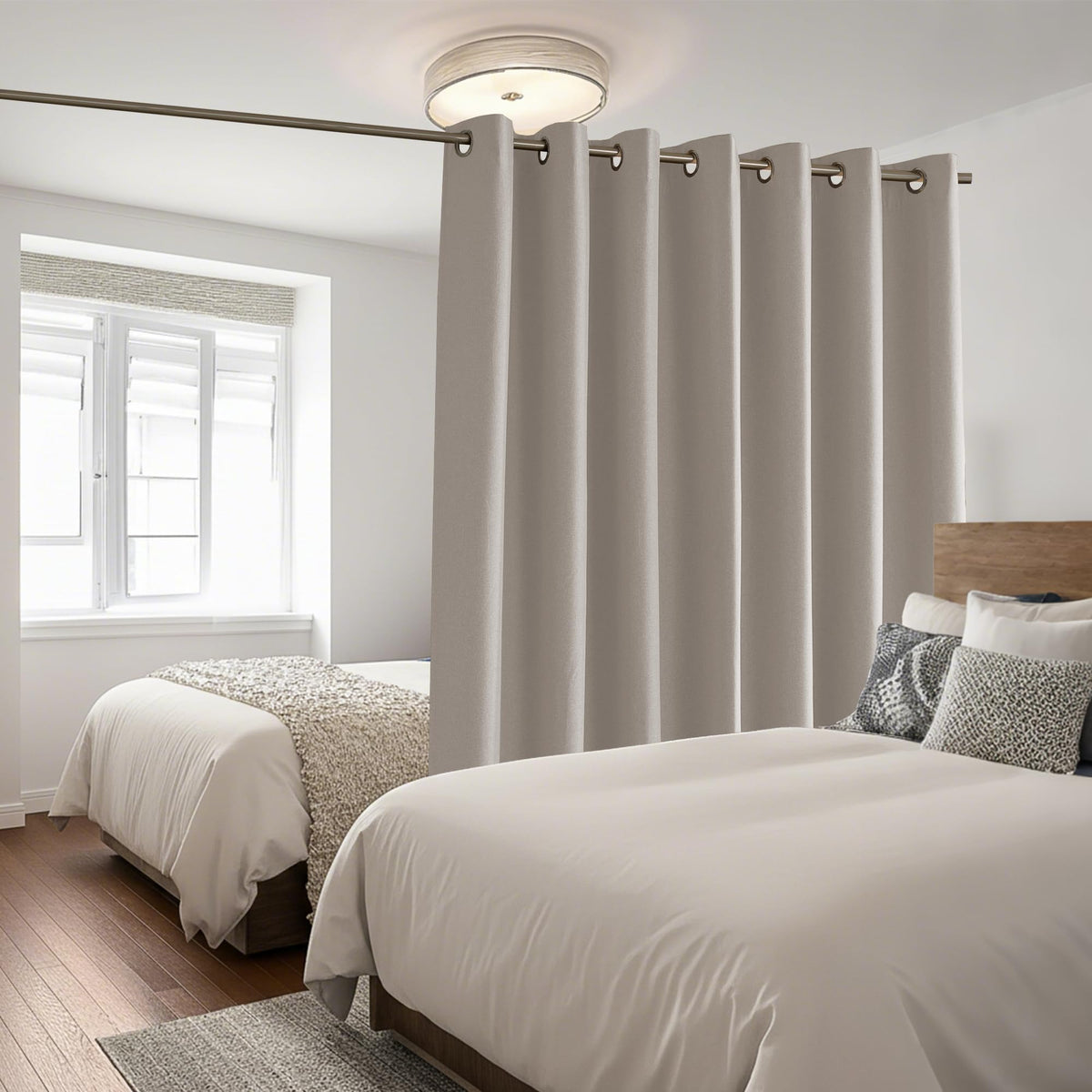 100% Blackout Linen Sliding Glass Door Curtains O145658