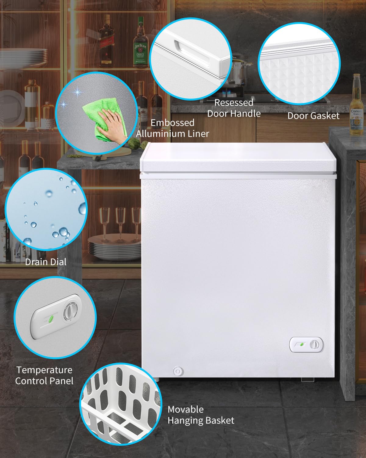 White 10.0 Cu Ft Chest Freezer A988097
