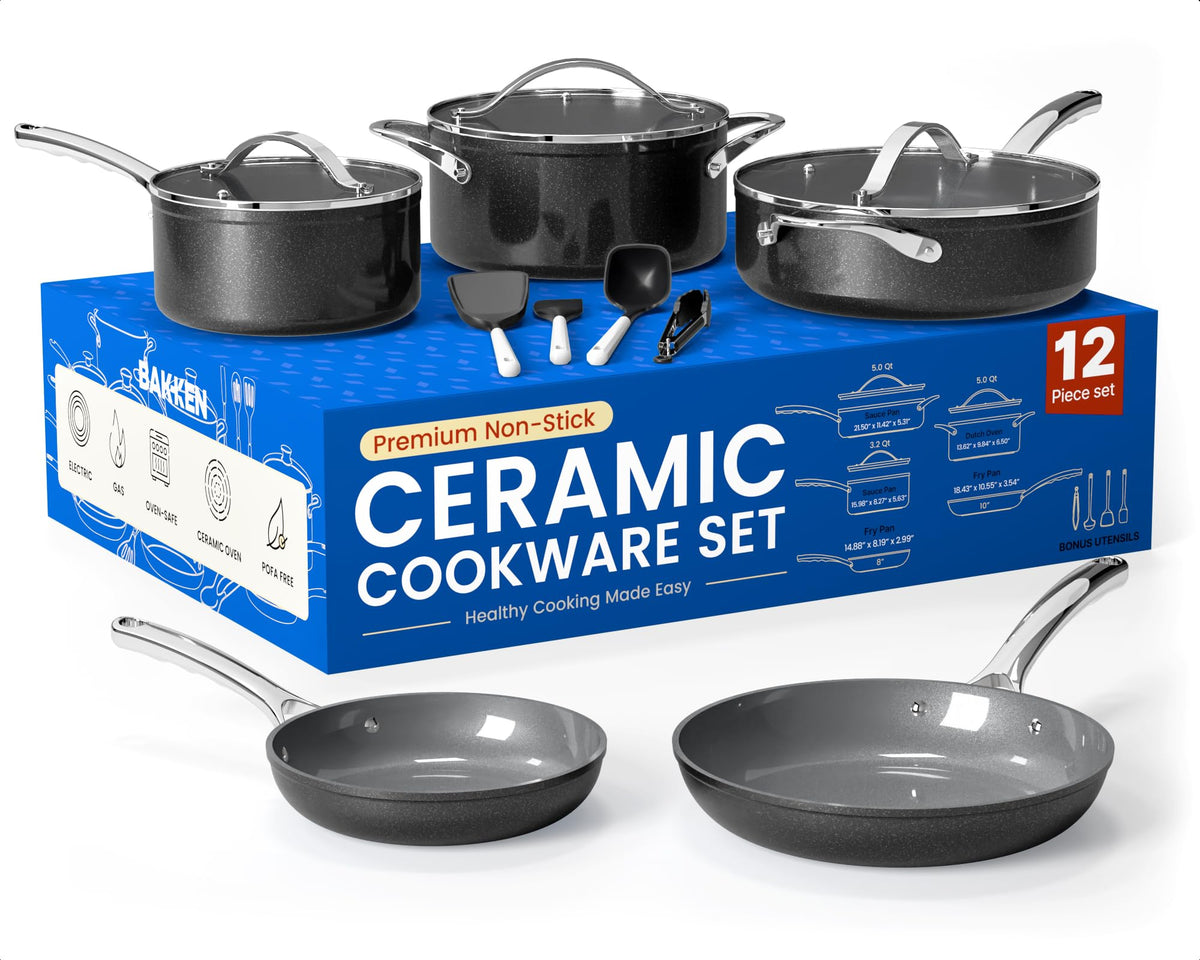 12-Piece Nonstick Ceramic Cookware Set T9576