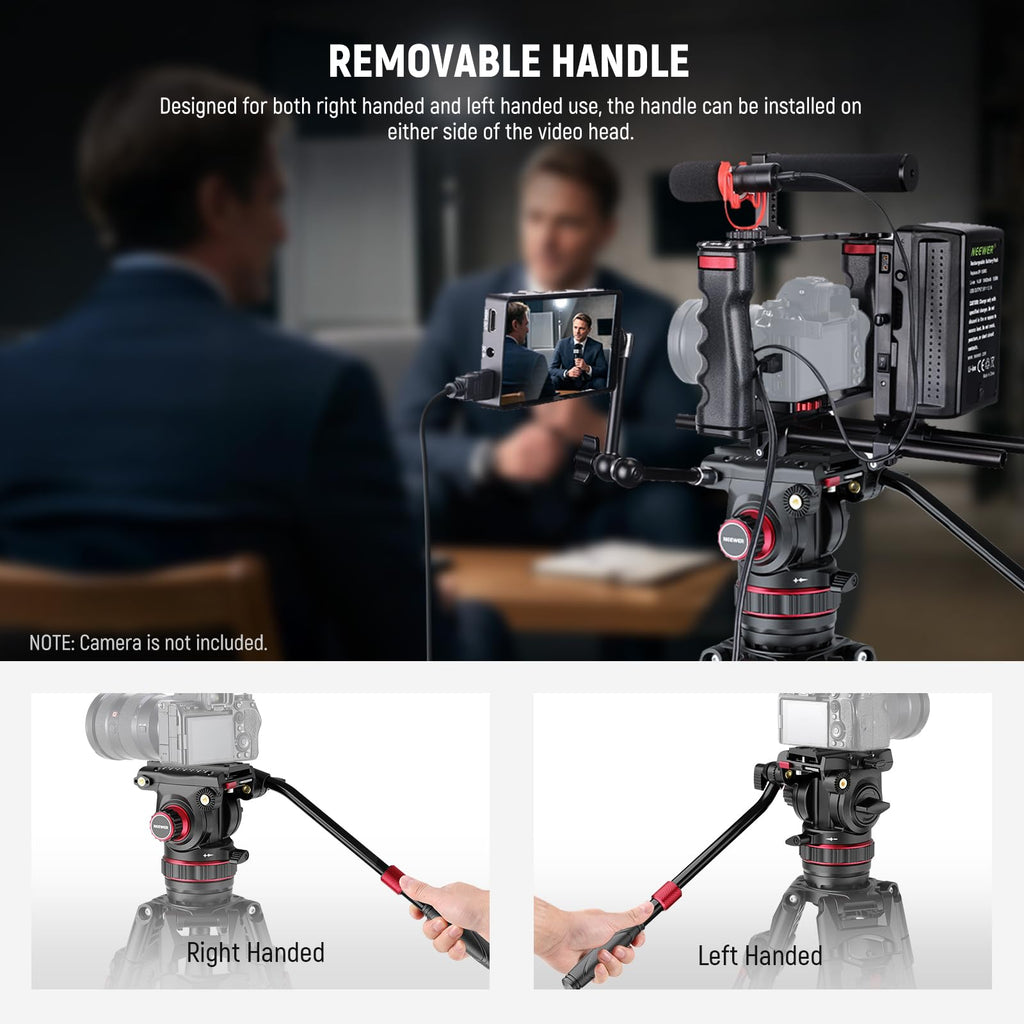 Carbon Fiber Video Camera Tripod with Fluid Head I346