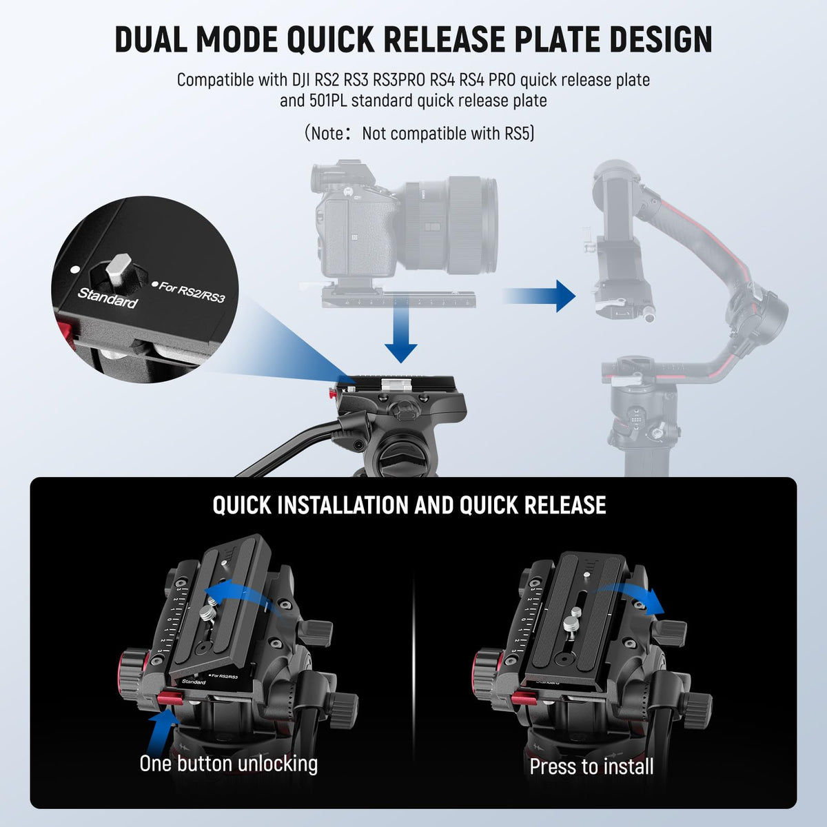 Carbon Fiber Video Camera Tripod with Fluid Head I346