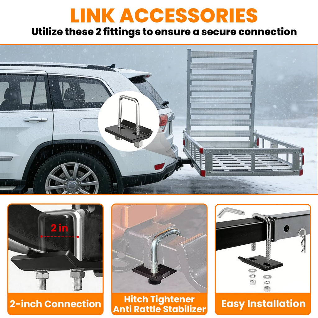 Aluminum Trailer Hitch Cargo Carrier with Ramp T174372