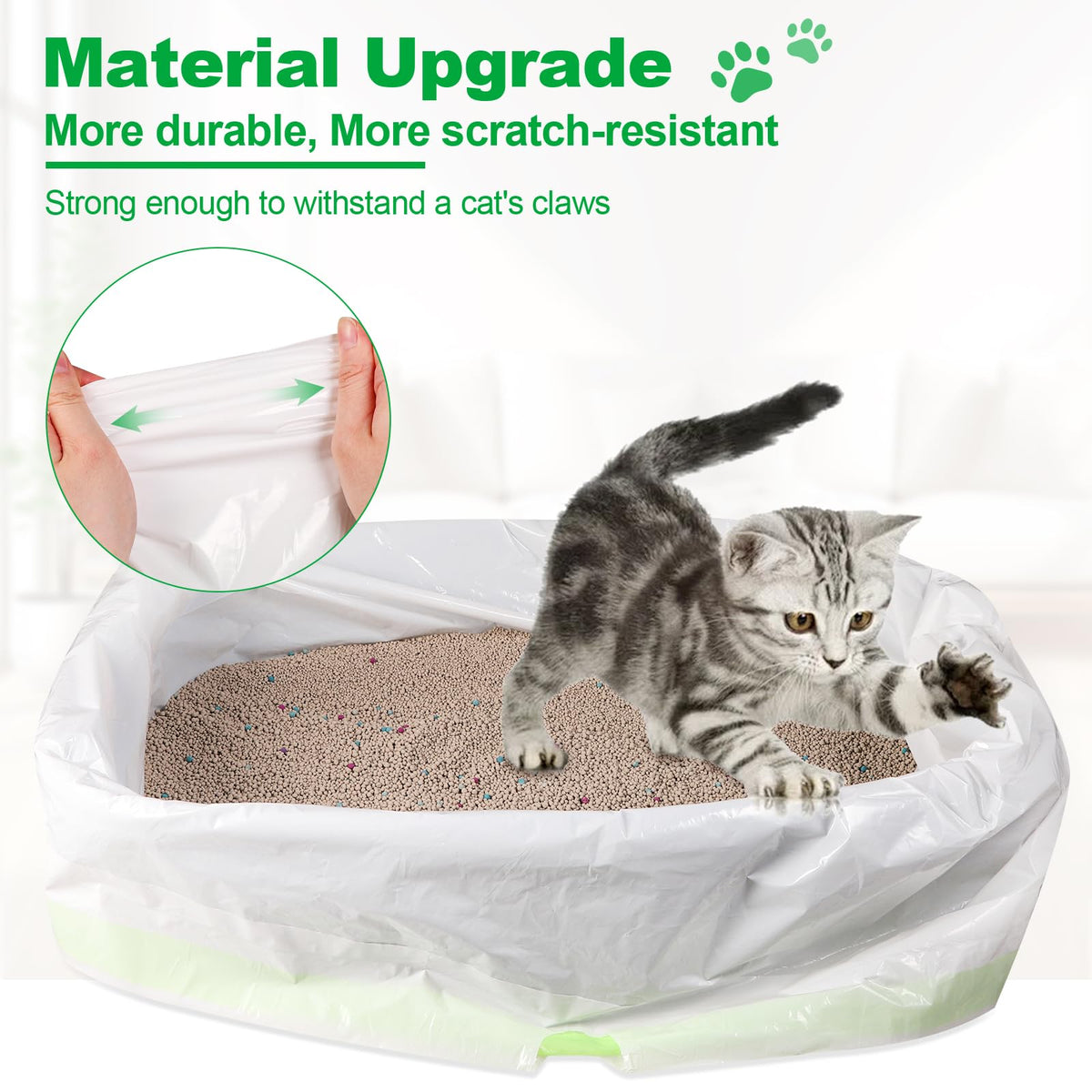 100 PCS Jumbo Cat Litter Box Liners 36"x19" F417