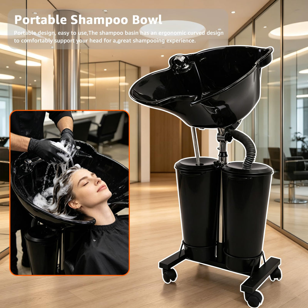 Portable Shampoo Bowl with Electric Pump R1602