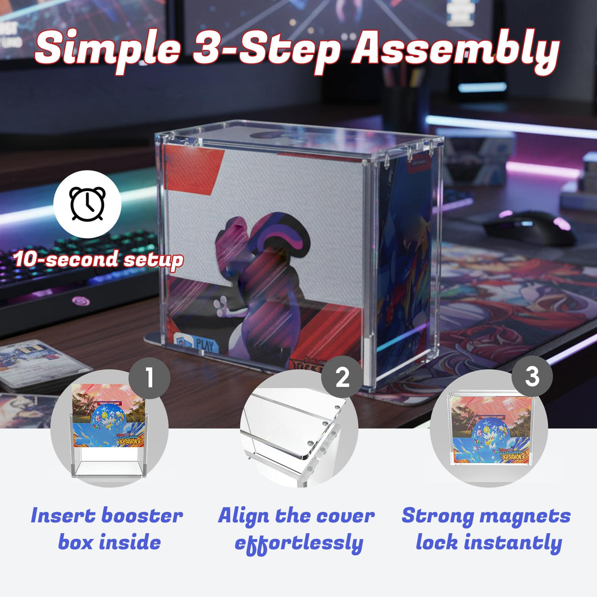Clear Acrylic Booster Box Case with Magnetic Lid G2368