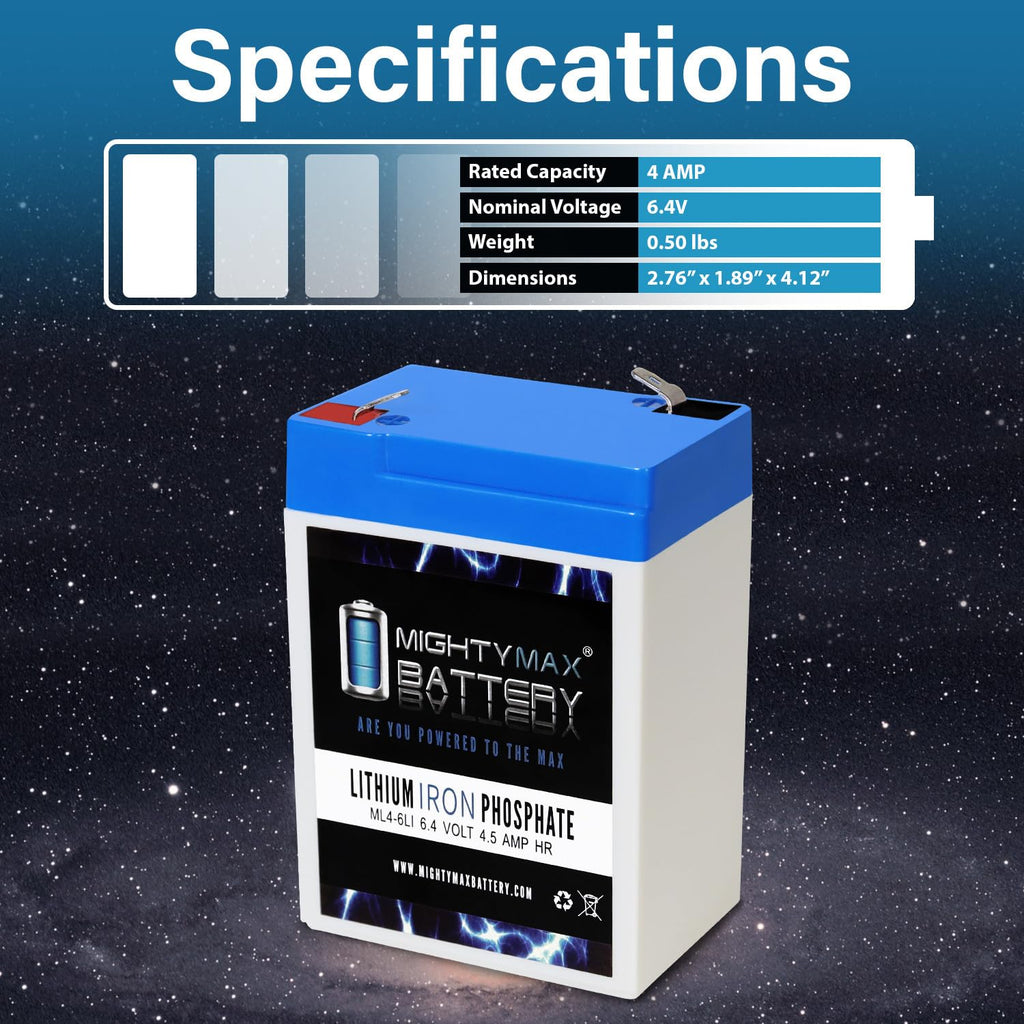 6V 4.5AH Lithium Replacement Battery G673