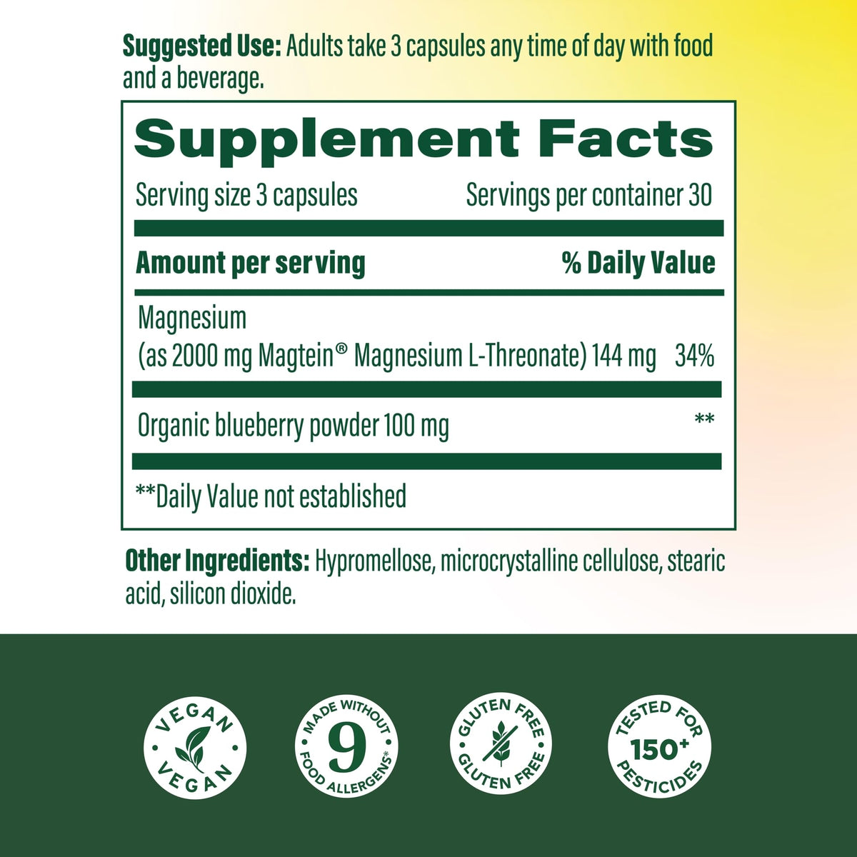 Magnesium L-Threonate 90 Capsules Q737653