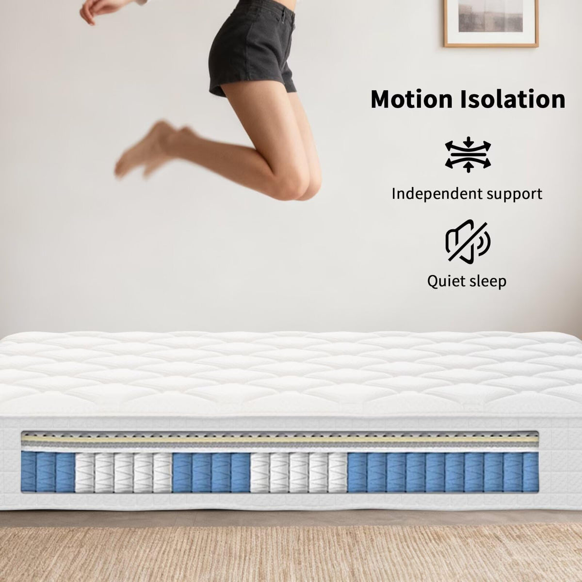 14 Inch Full Size Hybrid Memory Foam Mattress C941383