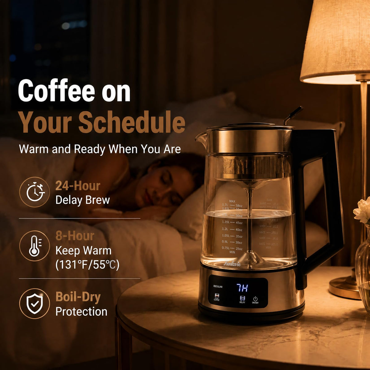 Electric Percolator Coffee Pot Z5008