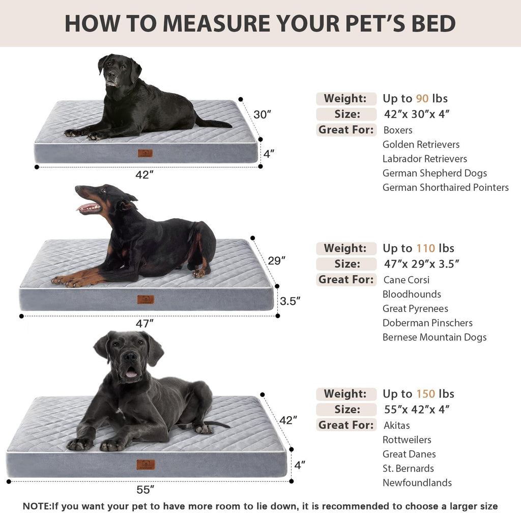 Waterproof Extra Large Orthopedic Dog Bed J386074