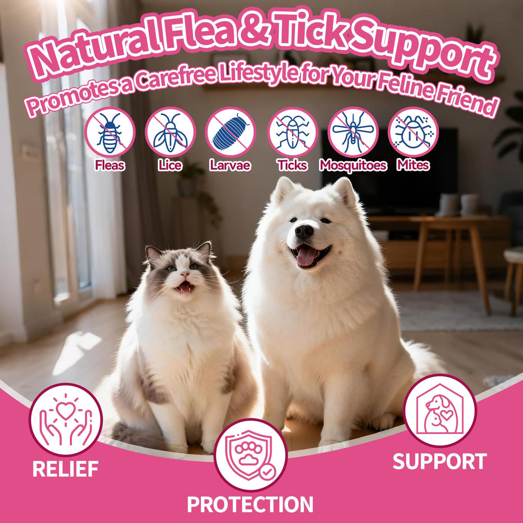 Natural Oral Flea and Tick Drops with Multivitamin for Pets V38960