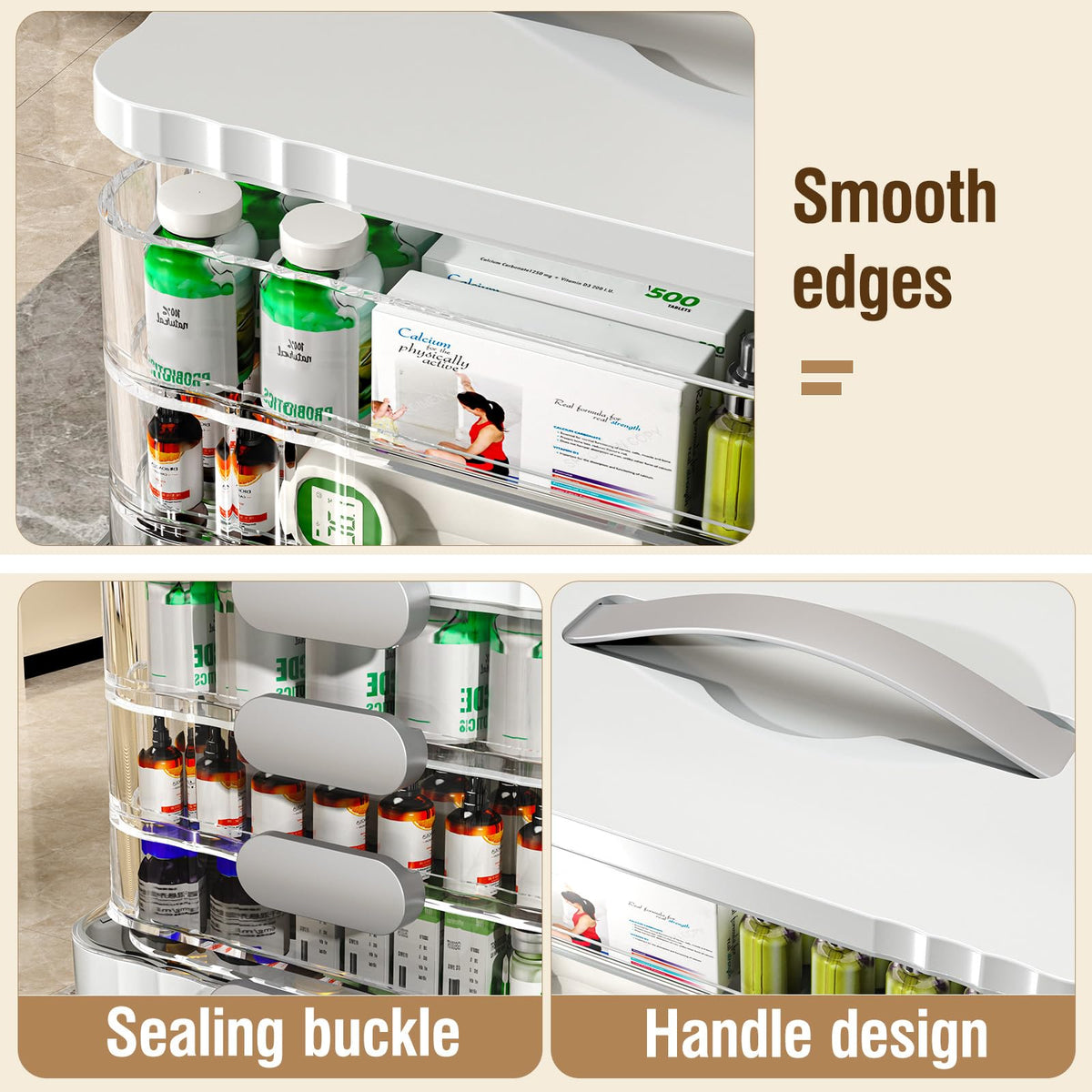 3-Tier Portable Medicine Organizer U554279