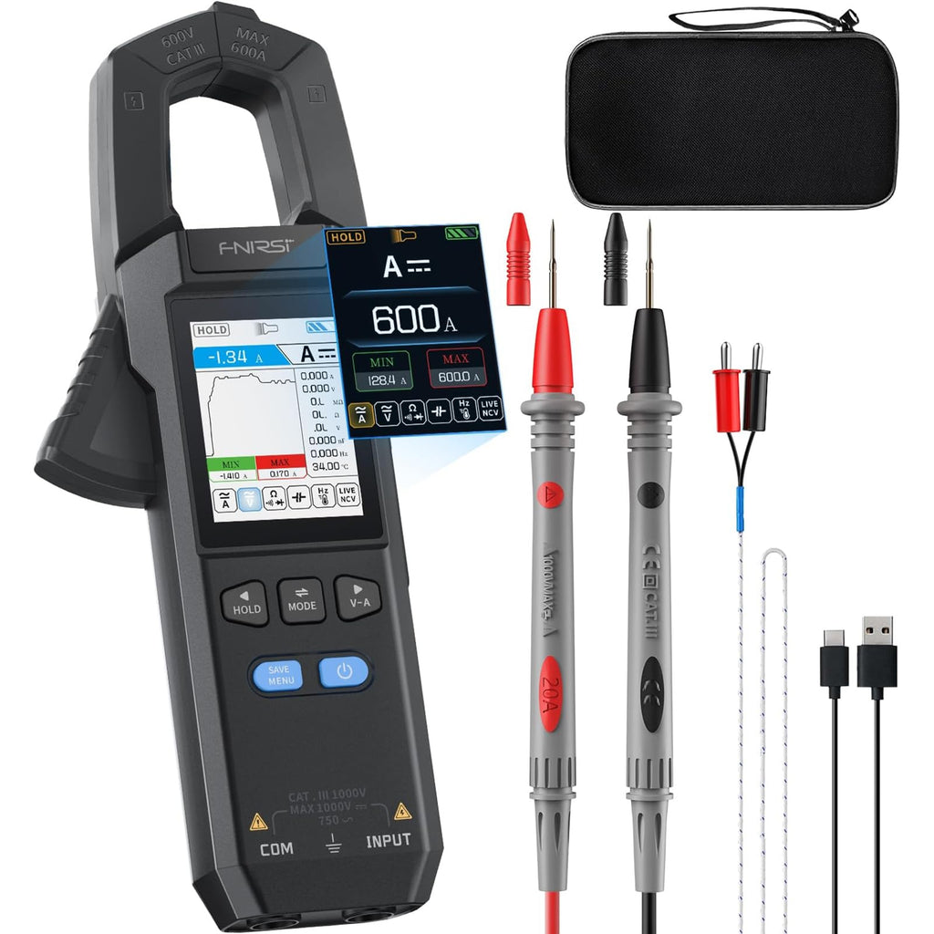 Clamp Meter 9999 Counts TRMS 600A AC/DC J3248