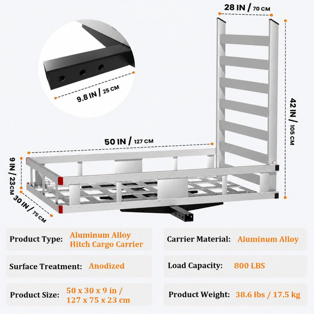 Aluminum Trailer Hitch Cargo Carrier with Ramp T174372