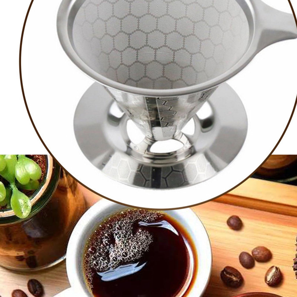 Pour Over Coffee Filter Dripper Stainless Steel R89676