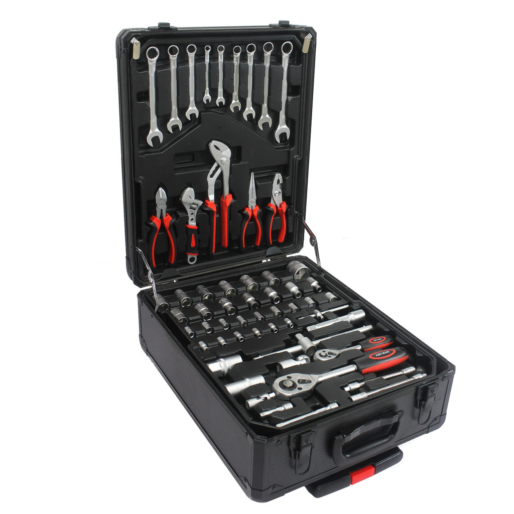 899pcs Rolling Tool Box Set with 4 Drawer Organizer Storage Case M829