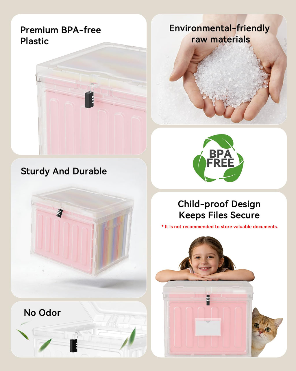 2 Drawer Plastic File Cabinet G571