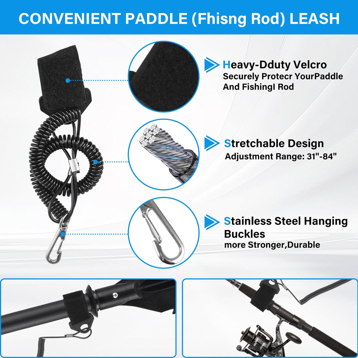Adjustable Kayak Paddle with Paddle Leash E152098
